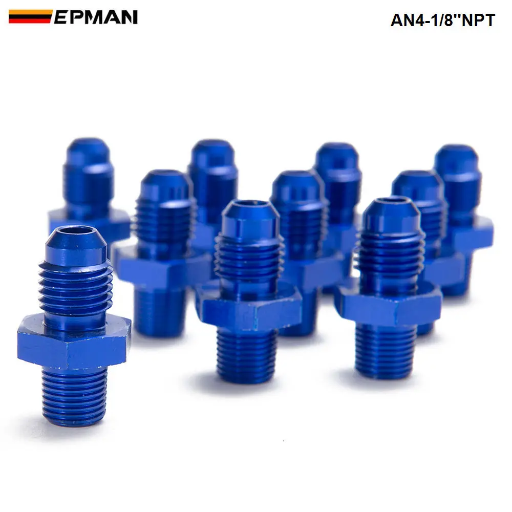 10 шт./лот AN 4 AN4 Flare to 1/8 NPT прямой мужской масляный радиатор топливный Масляный
