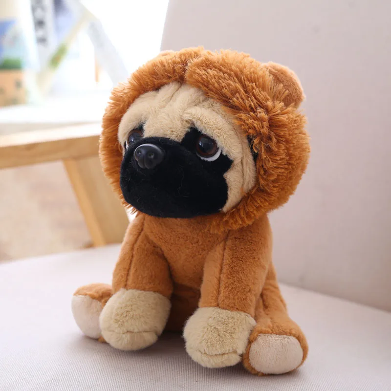 lion Мопс плюшевая игрушка милый в виде животного мягкая набивная кукла собака Косплей динозавр слон детские игрушки День рождения Рождественский подарок для детей - Цвет: lion