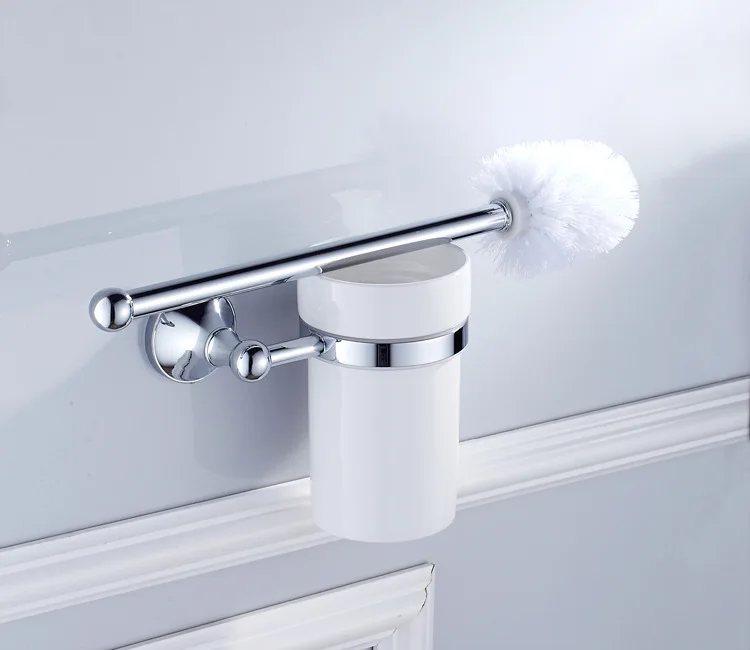 Бесплатная доставка держатель для туалетной щетки из латуни полированный