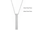 Ожерелье JJ0001 для женщин из полированной стали, золота, розового золота, из нержавеющей стали, с цепочкой 18 дюймов, с гравировкой