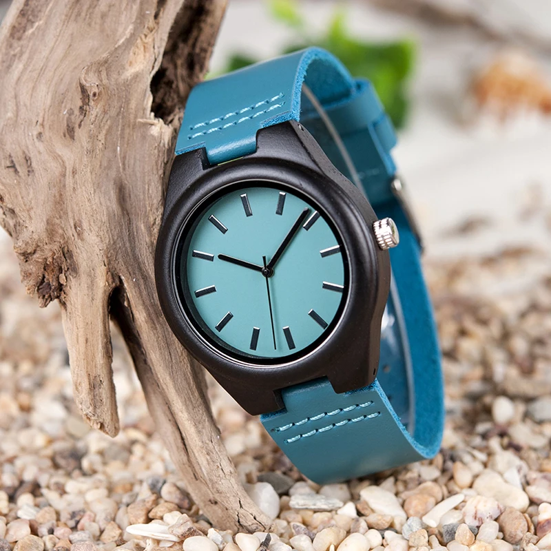 BOBO BIRD черное дерево пара кварцевые часы легкие уникальные relojes mujer с японский механизм Miyota для подарка