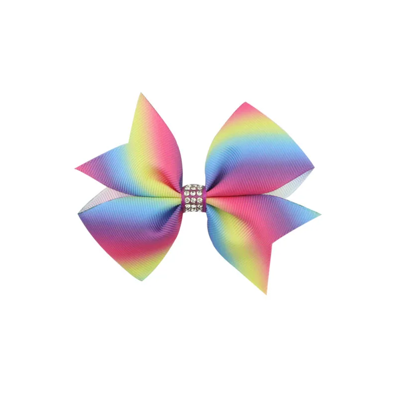 Colors Solid Grosgrain Ribbon Bows Clips Hairpin Girl's hair bows Boutique Hair Clip For Girls Stripe Knot Bow Kids Headware | Детская