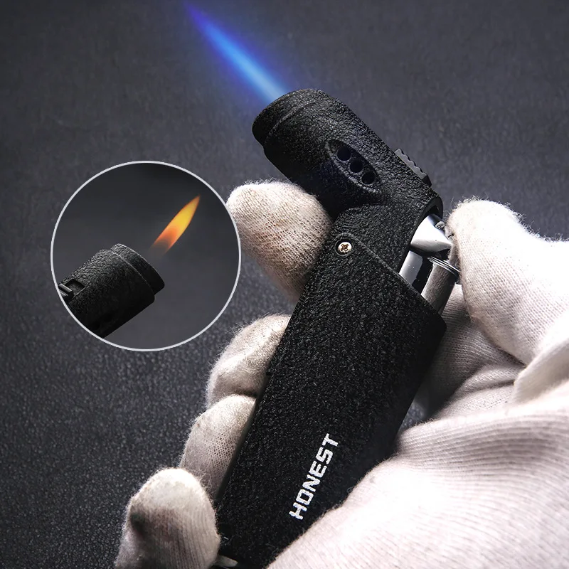 

New Portable Spray Gun Metal Jet Torch Lighter Turbine Outdoor Lighter Free Fire Windproof Pipe Cigar Lighter 1300 C NO GAS