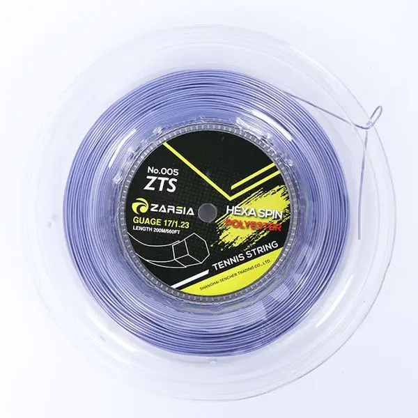 Grey 1 Катушка 200 м, прочная Шестигранная Теннисная ракетка, теннисная ракетка с шестью краями, шестигранные струны 1,23 мм - Цвет: Grey