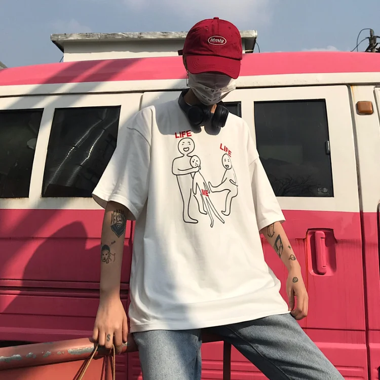 2019 новые летние поступления женские короткий рукав футболки корейский Ulzzang Harajuku