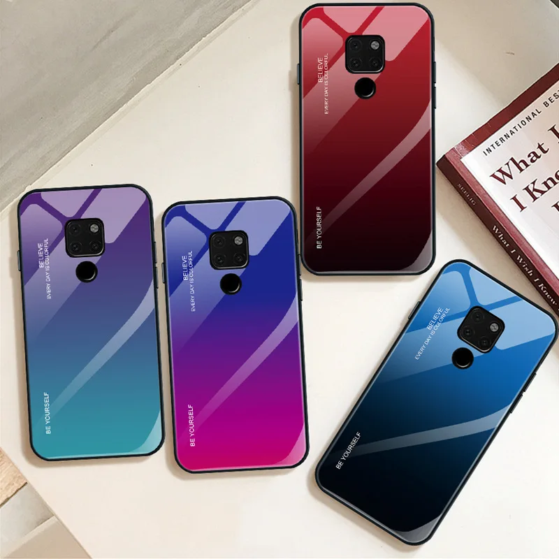 Роскошные грязестойкие чехол для телефона huawei mate 20 Pro 10 Lite Telefon Kilifi градиентные