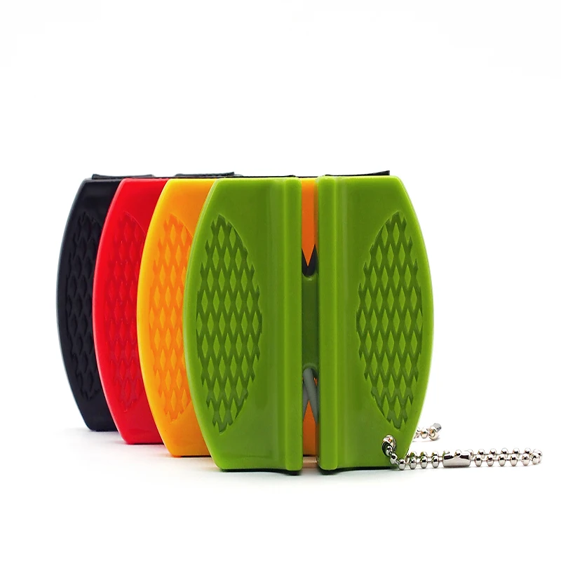 Mini portable kitchen knives tools creative accessories butterfly type two-level camping small knife sharpener light | Дом и сад
