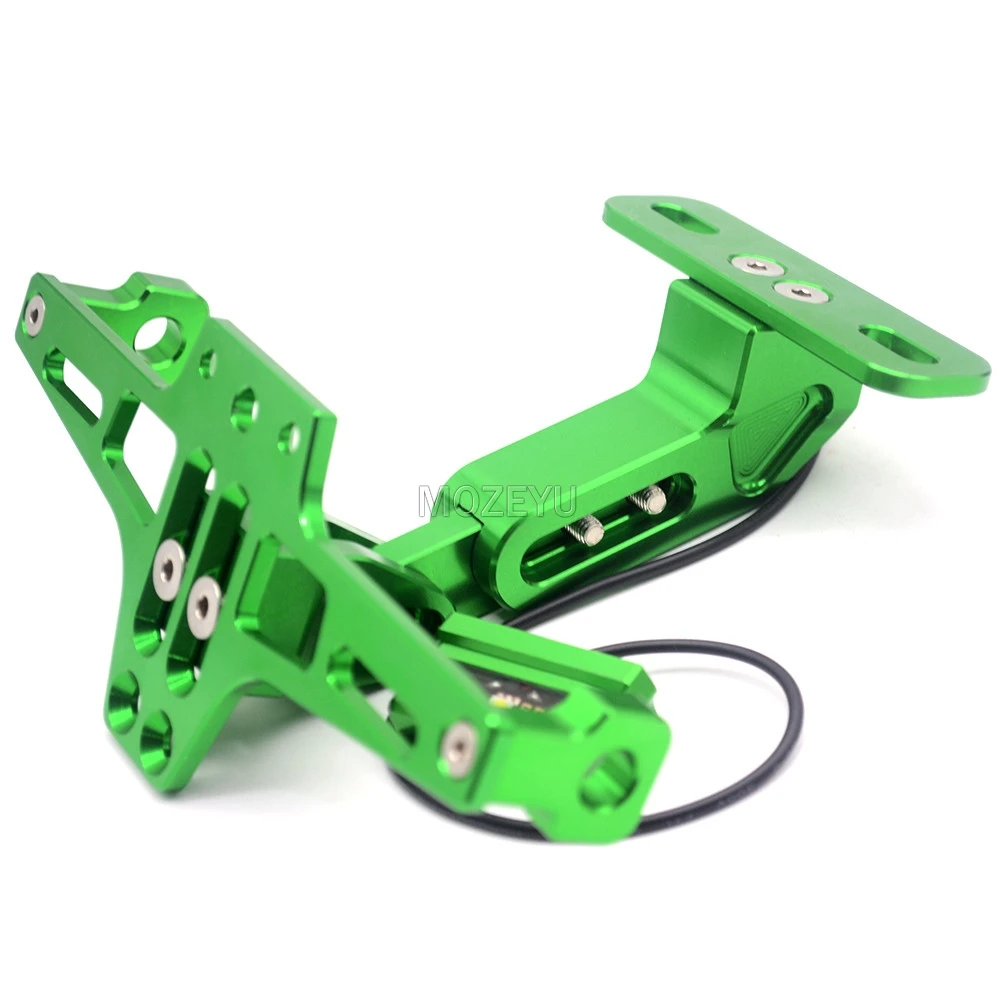 Кронштейн номерного знака мотоцикла держатель для Kawasaki ZX-10R ZX-6 ZX-6R ZR-6R ZX-7R ZX-12R |