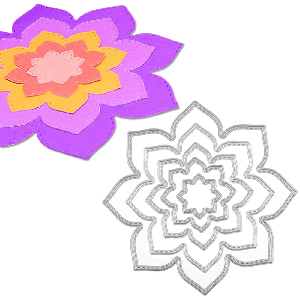 5 шт./компл. Flowewr основной рамы резки умирает Набор для тиснения скрапбукинга