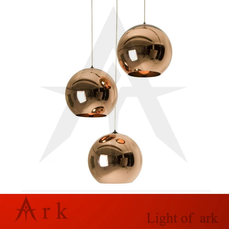 Современные зеркальные стеклянные шаровые подвесные светильники в стиле