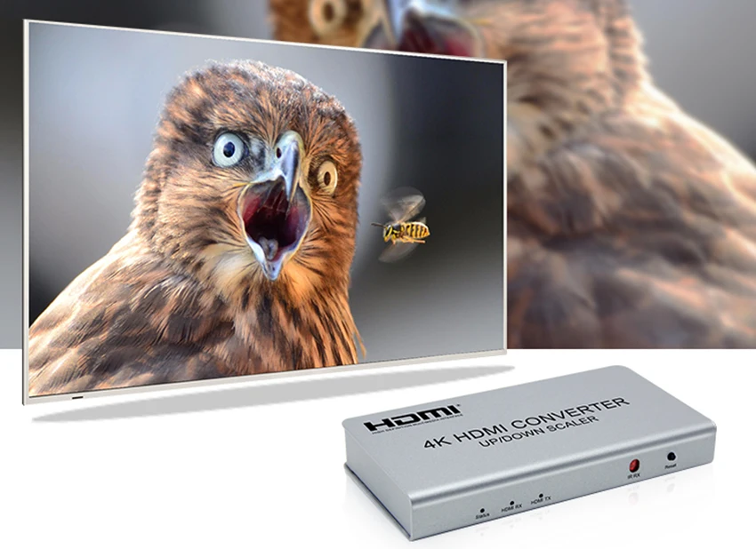 4K HDMI Scaler HDMI вверх вниз конвертер Scaler 4K 1080P 720P с функциями процессора контроллера видео стены и RS232 управления