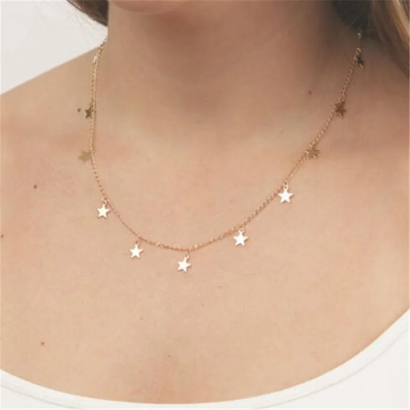 Женское колье с цепочкой WKOUD Boho Золотое и серебряное длинное ожерелье collana Kolye Bijoux