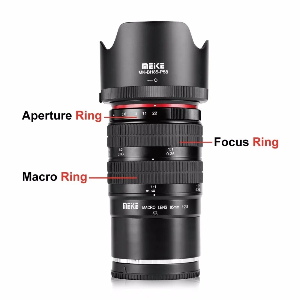 MEKE 85 мм f2.8 полная Рамка 1:1.5 макро объектив для фотоаппаратов фотографий|Объективы