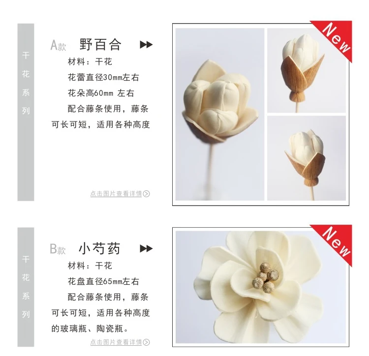 10 шт. Sola Flower For Frangrance Диффузор Имитация растения для Рид диффузор освежитель воздуха диаметр 80 мм