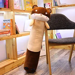 Hamster Цилиндрические животные Плюшевые игрушки мультфильм голова животного Длинная Подушка-валик спящий друг корова Олень жираф лев панда лиса подарок для детей - Цвет: Hamster