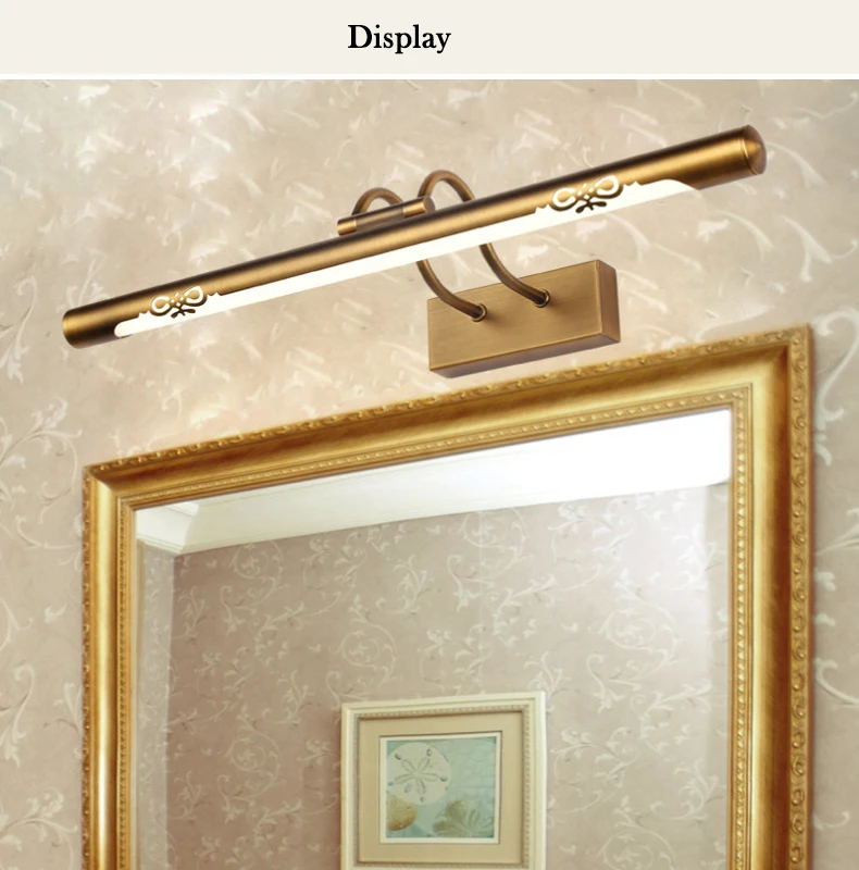 Wecus New Fashion Europe Led Wall Lamp Anti-corrosion Bathroom Mirror Light Bedroom Living Room Picture Lighting
