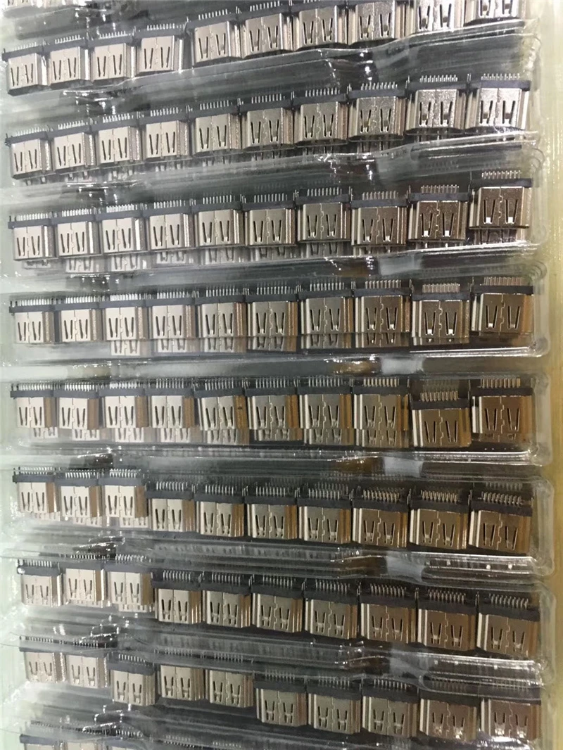 

500pcs DIY HDMI Type A Welding Type FEmale Plug jack 19 Pin SMT Connector 4 Feet Gold-plated Socket