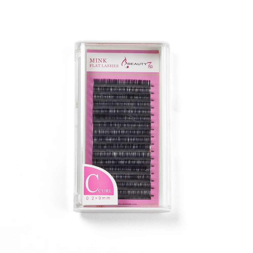 9 мм Beauty7 C Curl толщиной 0.20 мм 7-14 мм легкий ресницы длинные Handmade природных Индивидуальный ресницы Макияж ресниц расширение ресницы для наращивания ресницы накладные ресницы - Длина: 9 мм