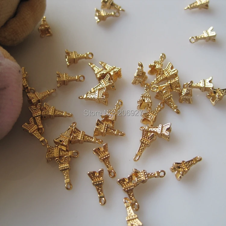 MP-02 10pcs Fancy Gold Tower Pendant Deco Metal Charms Nail Art | Красота и здоровье