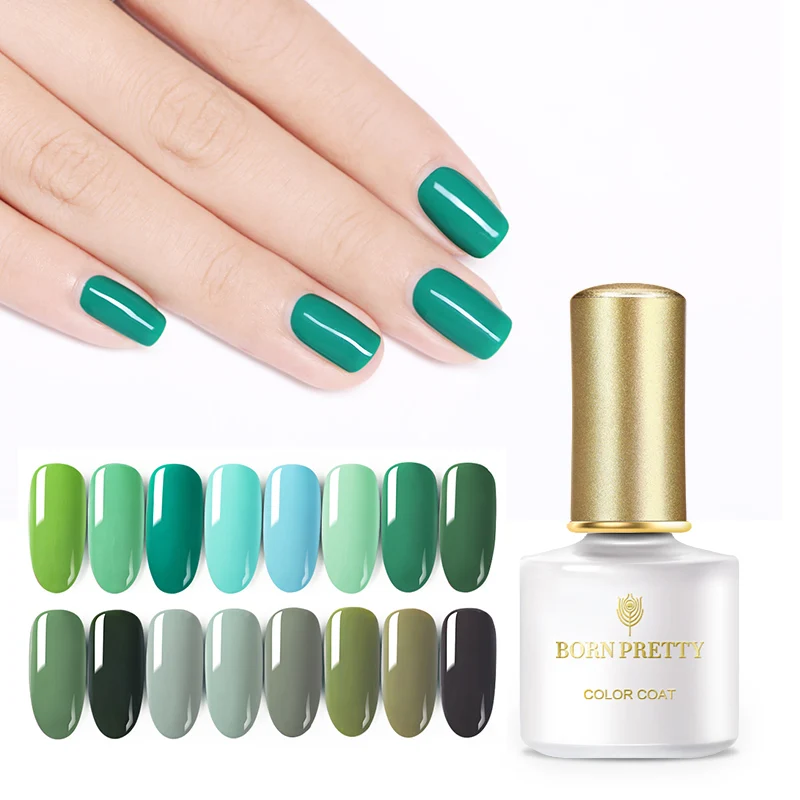 BORN PRETTY Green UV Gel Polish 6ml Nail Color Semi Permanent Soak Off Art varnish DIY|Гель для ногтей| |