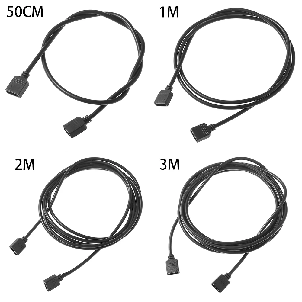Универсальный 4 контактный RGB светодиодный Удлинительный кабель 0 5 м 1 2 3 для SMD 5050