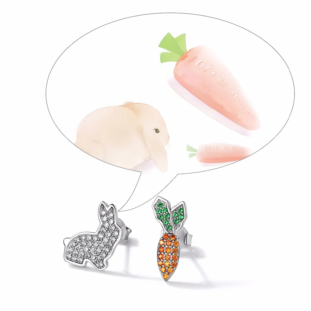 SILVERCUTE ассиметричные серьги для женщин девочек Стерлинговое Серебро 925 пробы