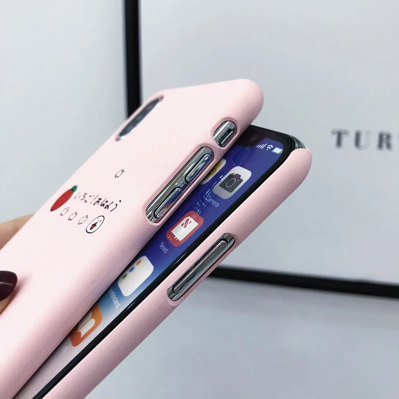 Чехол для телефона 8 Plus в Корейском стиле на чехол iPhone с рисунком клубники тонкий X