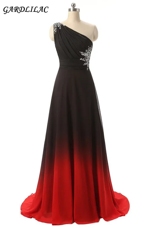 черно-красное длинное платье подружки невесты шифоновое платье ... в интерн...