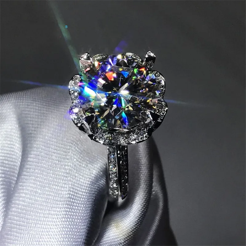 Женское/мужское кольцо из серебра 100% пробы с фианитом|Кольца| |