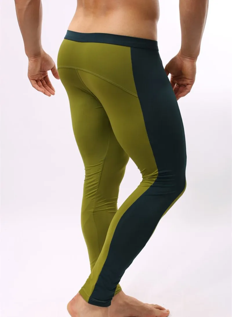 Брендовые мужские высокоэластичные колготки брюки длинные сексуальные леггинсы