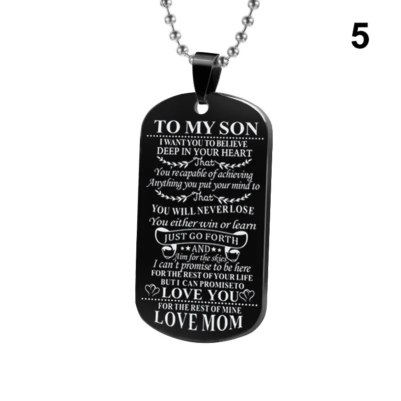 Для моего сына дочки собаки бирки ожерелье любовь подарок брелок семья мама папа