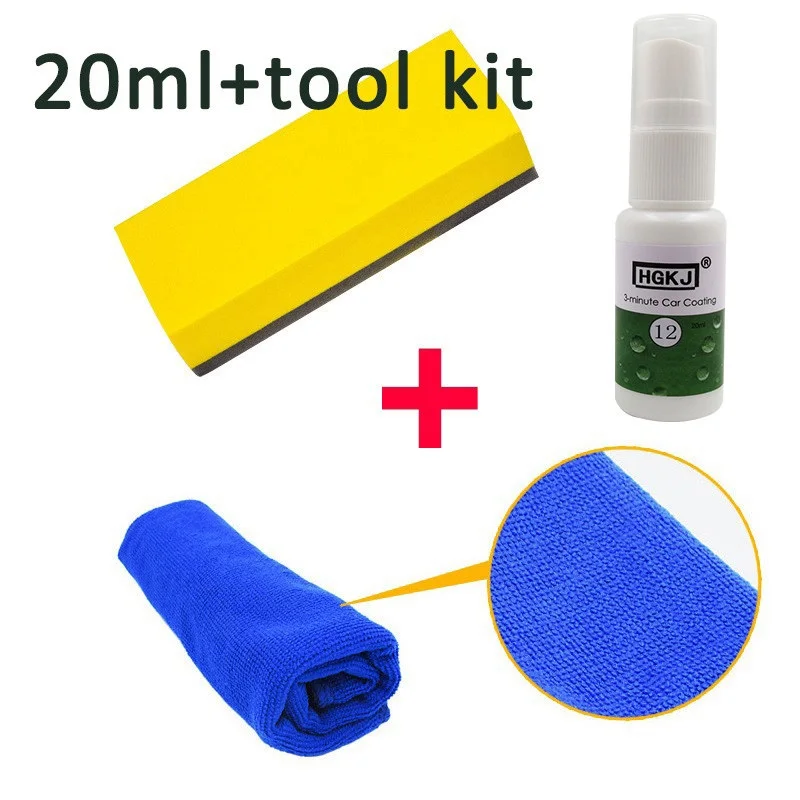 20ML and Tool Автомобильный Воск для покраски, защита, спрей, покрытие, средство, авто аксессуары, водонепроницаемый очиститель окон, Ремонтный агент, гидрофобное покрытие - Цвет: 20ML and Tool