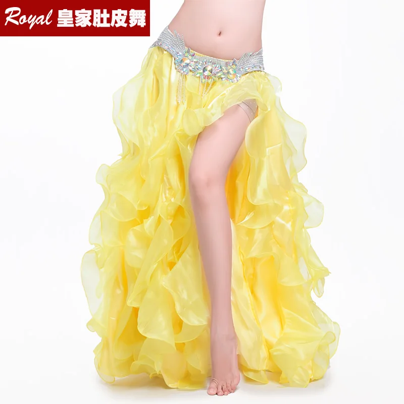 yellow Горячая Распродажа, дизайн, высокое качество, Топ класс, юбка для танца живота, юбки для танца живота, юбка для танца живота или выступлений-6027 - Цвет: yellow