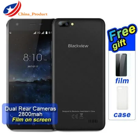 Blackview A7 смартфон с 5 дюймовым дисплеем четырёхъядерным процессором MTK6580 ОЗУ 1 ГБ