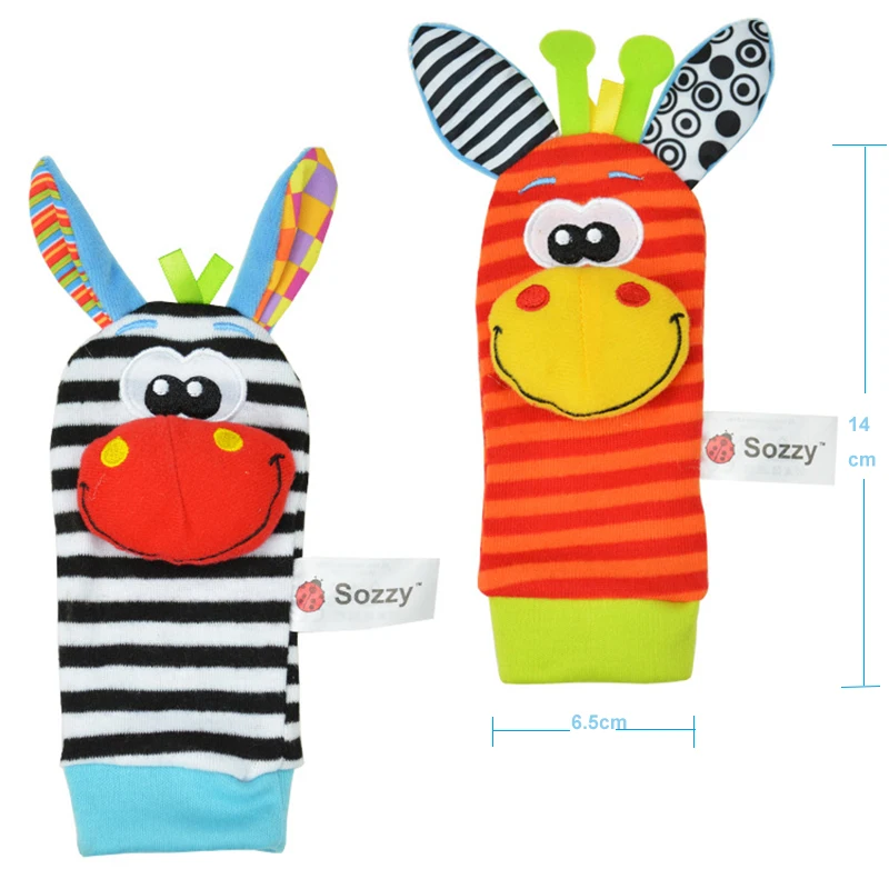 Sozzy брендовые носки на запястье с животными Детские погремушки игрушки лучший