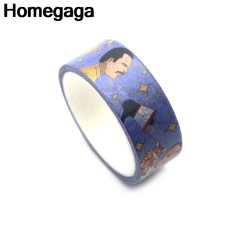 Homegaga Фредди Меркьюри винтажный певец смешной альбом мультфильм васи лента diy Скрапбукинг Клей маскирования наклейки с принтом D2153