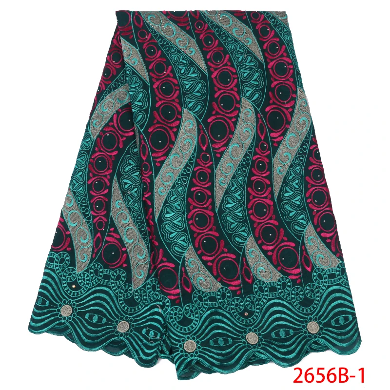 HOT SALE Swiss Voile Lace in Switzerland High Quality African Cotton Fabric with Stones Laces KS2656B-1 | Аксессуары для одежды