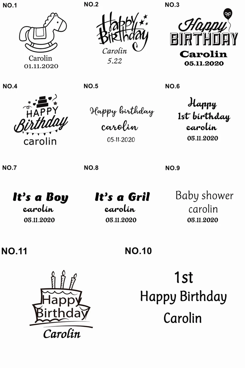 100 pc Пользовательские печати деревяный гребень для волос Дата Air шарик дня