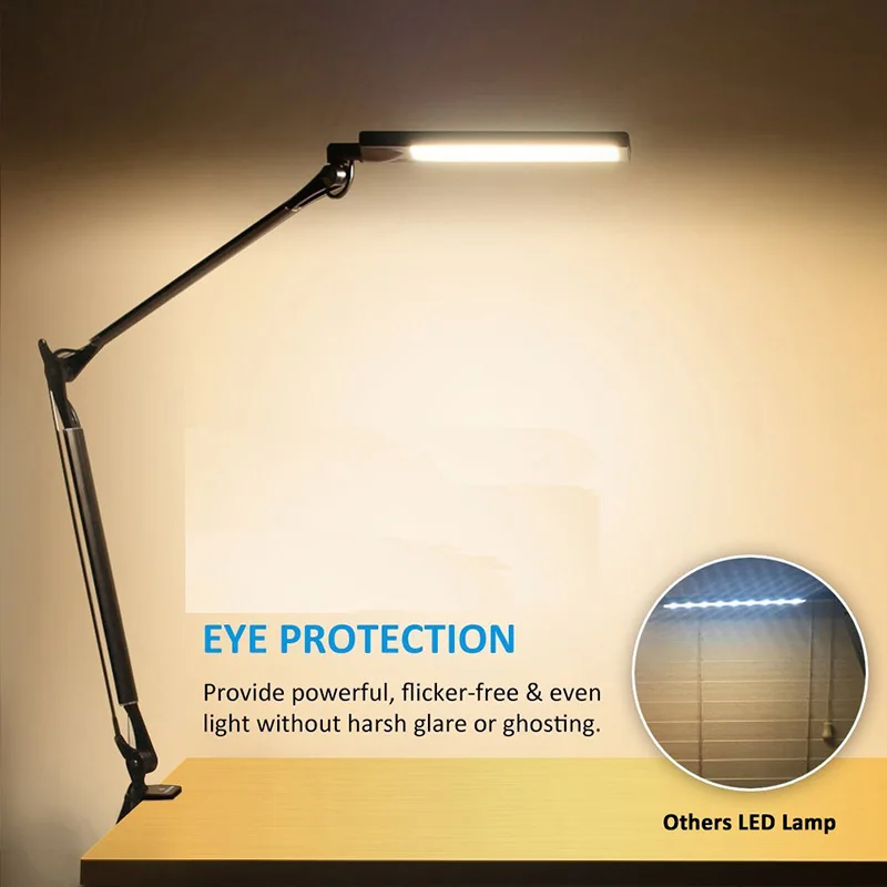 구매 LED 긴 팔 테이블 램프 드로잉 작업대 램프, 비즈니스 사무실 학생 책상 눈 클립 접이식 디밍 데스크 램프 저렴한 LED 긴 팔 테이블 램프 드로잉 작업대 램프, 비즈니스 사무실 학생 책상 눈 클립 접이식 디밍 데스크 램프