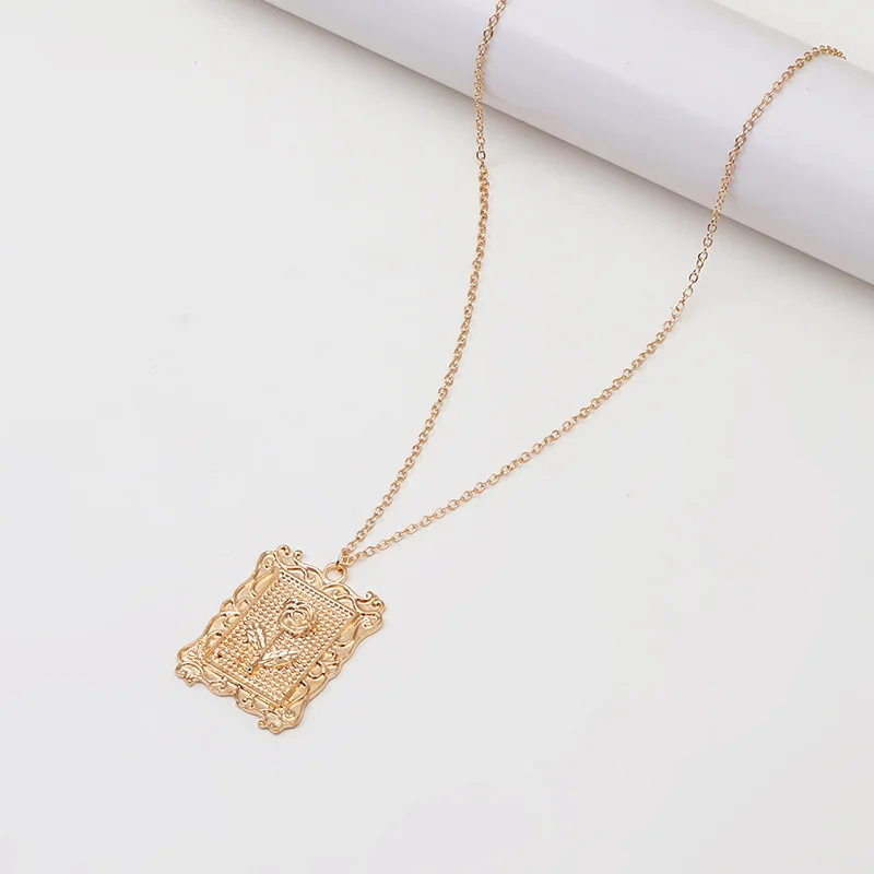 Doreen Box милая подвеска в виде цветка розы цепочка ожерелье золотого цвета