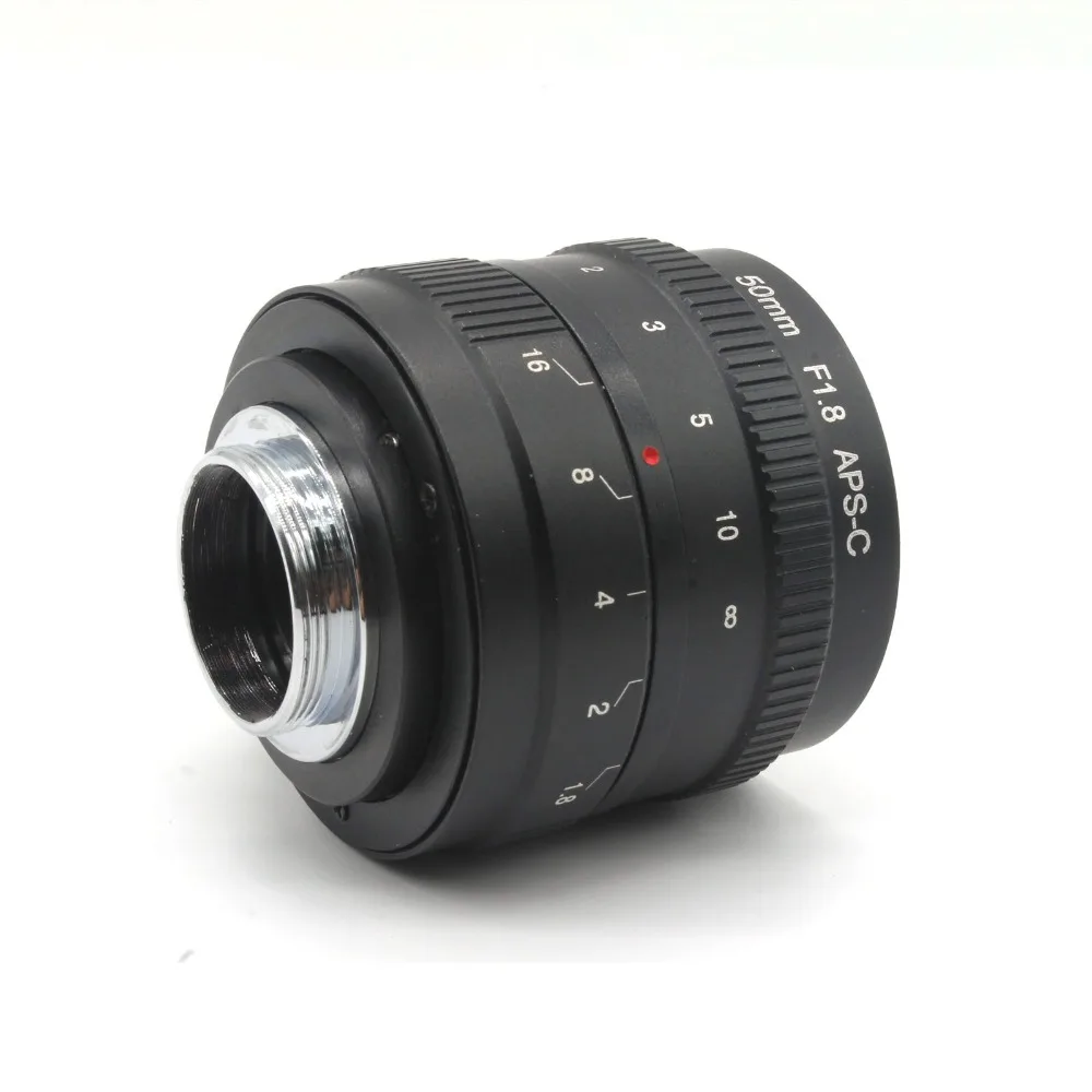 50 мм f1.8 C крепление камеры видеонаблюдения объектив APS-C датчик с адаптер EOSM кольцо