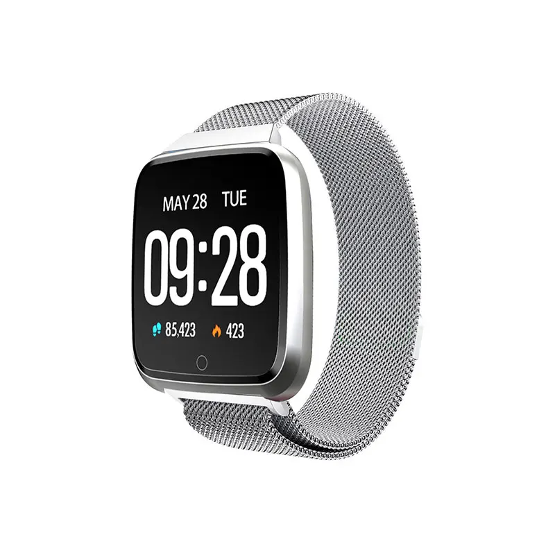 Metal Silver Смарт-часы VERYFiTEK Y7, измеритель артериального давления, пульсометр, фитнес-трекер, водонепроницаемые женские и мужские часы, умные часы для Android IOS - Цвет: Metal Silver