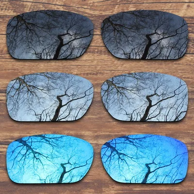 Black.Silver.Blue ToughAsNails поляризованные Сменные линзы для солнцезащитных очков Оукли турбины-несколько вариантов - Цвет линз: Black.Silver.Blue