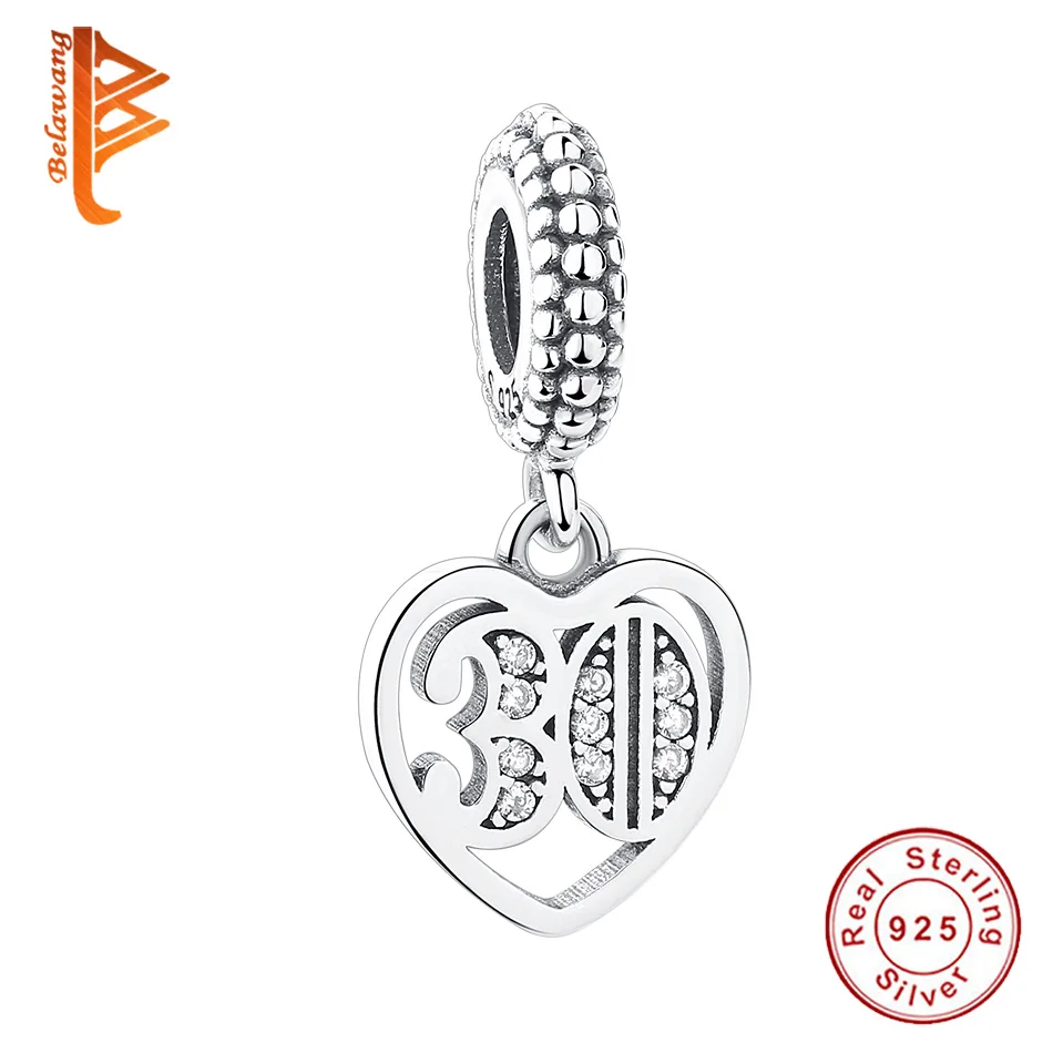 Женский кулон в виде сердца из серебра 100% пробы|Бусины| |