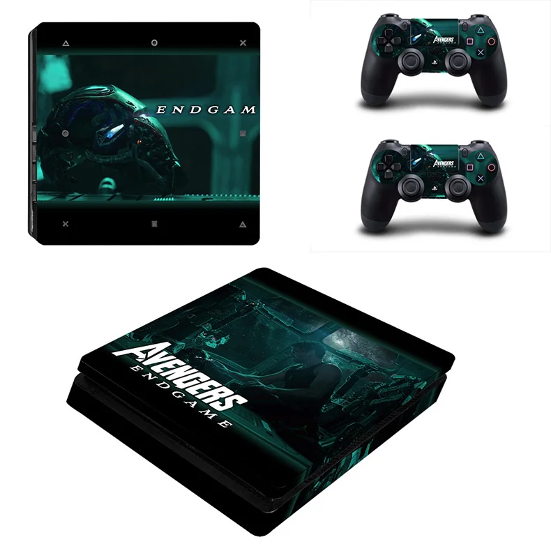 Мстители: Endgame PS4 Slim sticker s кожа для sony Playstation 4 Slim PS 4 Slim консоль и контроллер Skins Vinilo sticker