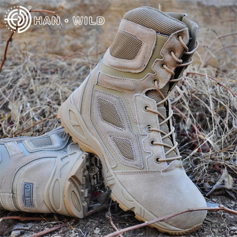 Полный сезон военная форма сапоги из натуральной яловой кожи тактические Desert Combat