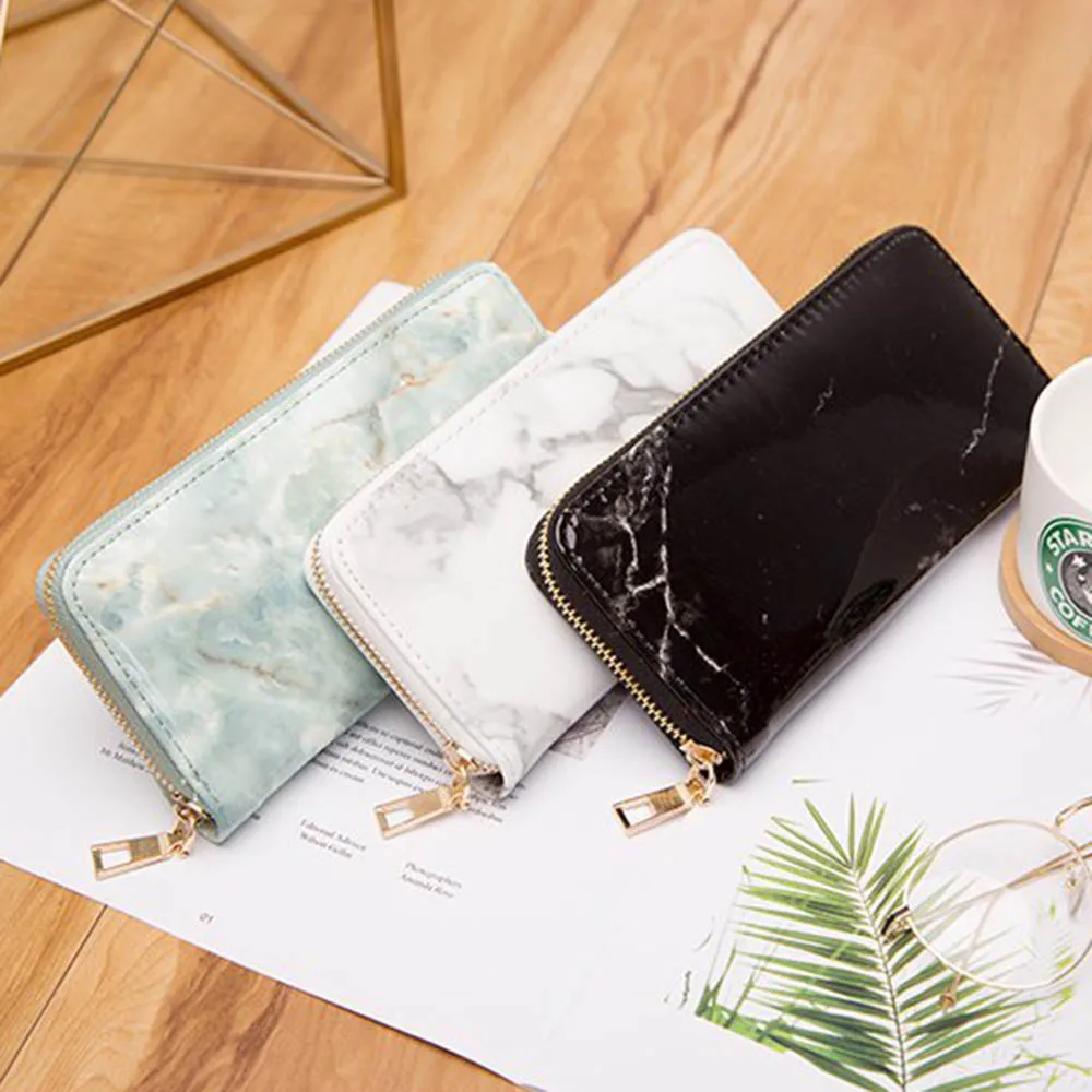 

2020 Casual Women Lady Wallets summer new women's Purses synthetic leather sewing thread solid color gift zipper long wallet