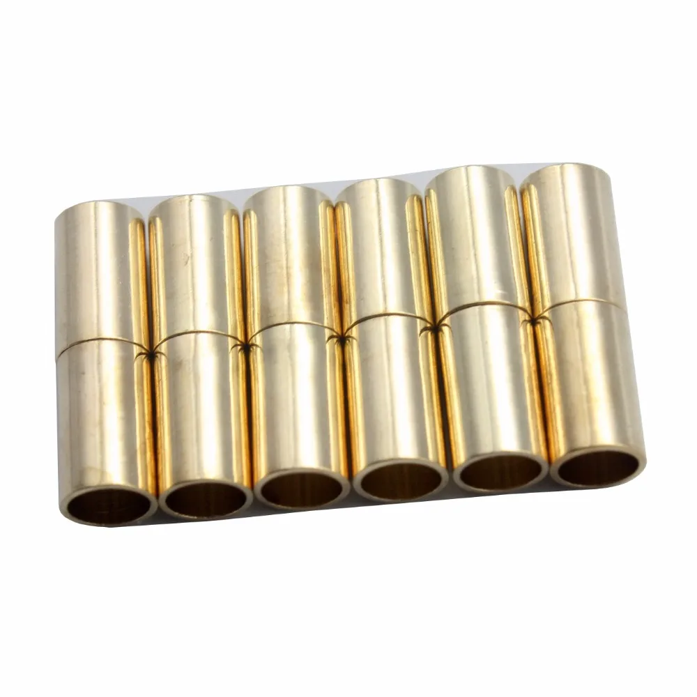 

Aaazee 3 комплекта, 4 мм диаметр, серебряная, Золотая магнитная застежка, цилиндрическая Магнитная форма, длина 16 мм, для DIY браслетов, ювелирных изделий
