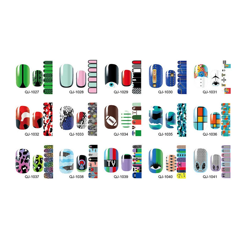 100 шт. наклейки для дизайна ногтей с милыми героями мультфильмов клейкие полное