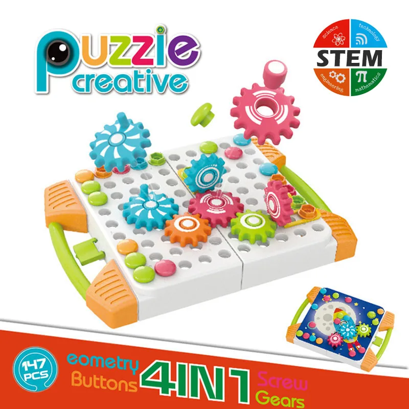 Обучающие игрушки STEM для детей электрическая дрель винтовая группа гайка